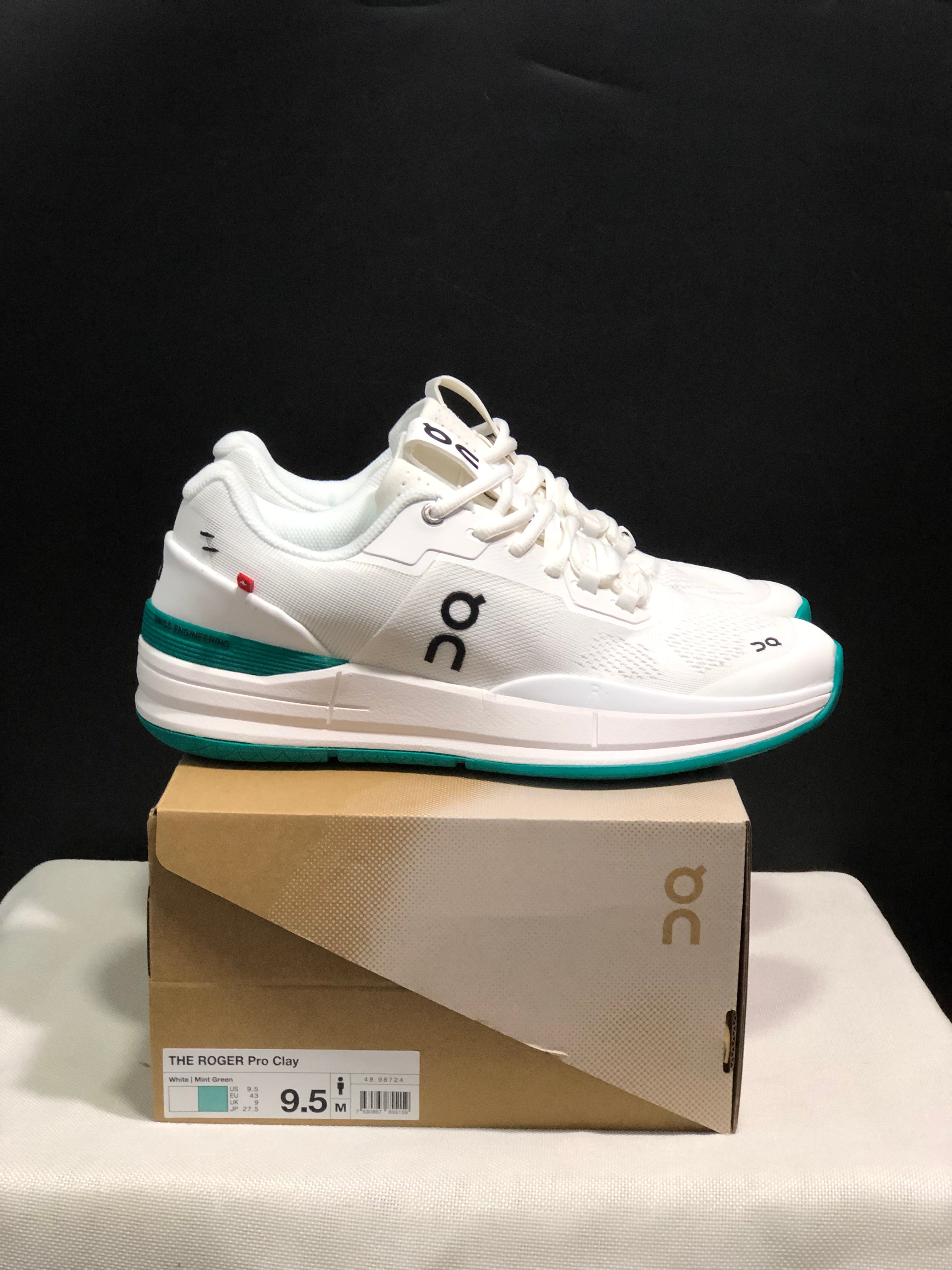 On Running The Roger Rro Durable And Breathable Tennis Shoes White/Mint Green