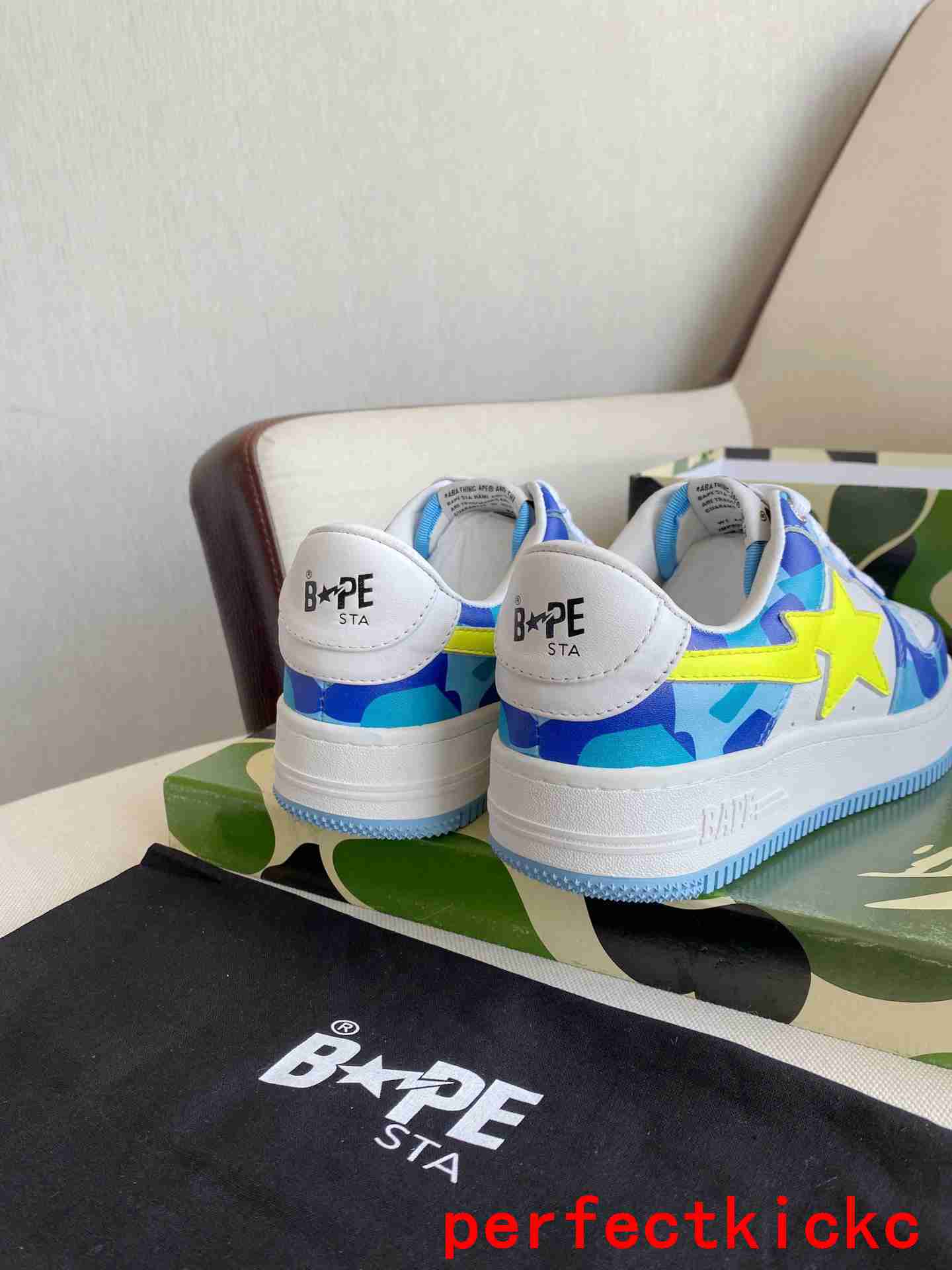 A Bathing Ape Bape Sta Low Blue Camo