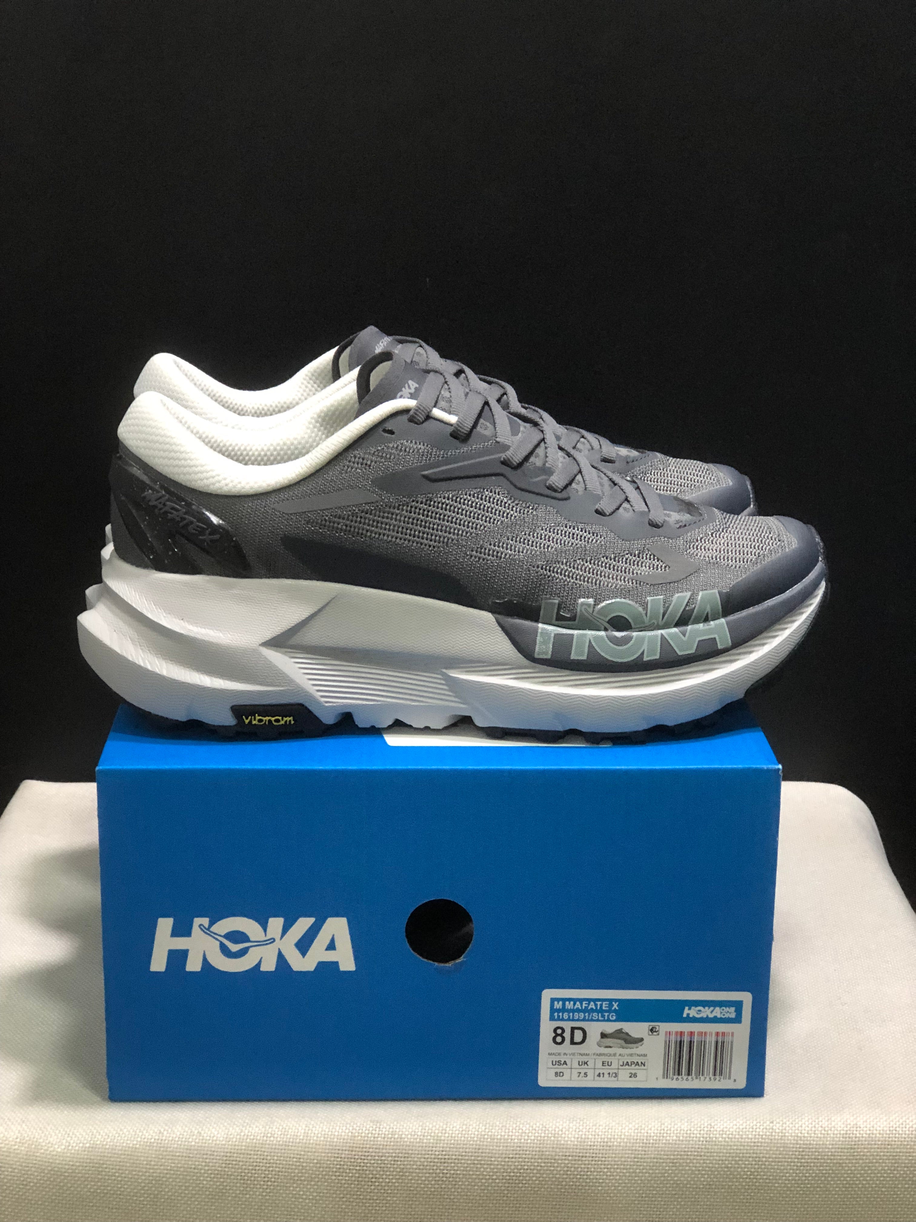 Hoka One One Mafate X Lightweight Fashion Running Shoes Sneakers Gray