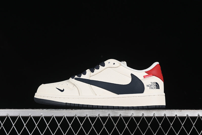 Travis Scott Fragment Design Nike Air Jordan 1 Low OG SP Black Sole White Sneakers