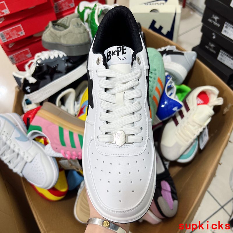 A Bathing Ape1 Bape Sneaker White Black