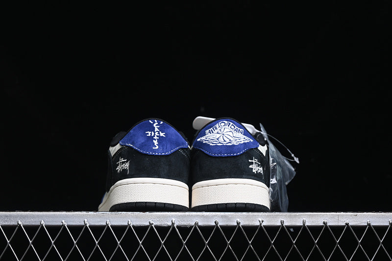 Travis Scott Fragment Design Nike Air Jordan 1 Low OG SP Navy Black White Sneakers