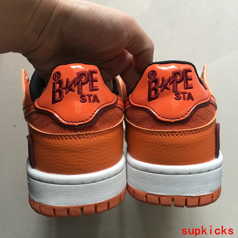 A Bathing Ape Bape SK8 Sta Orange Brown
