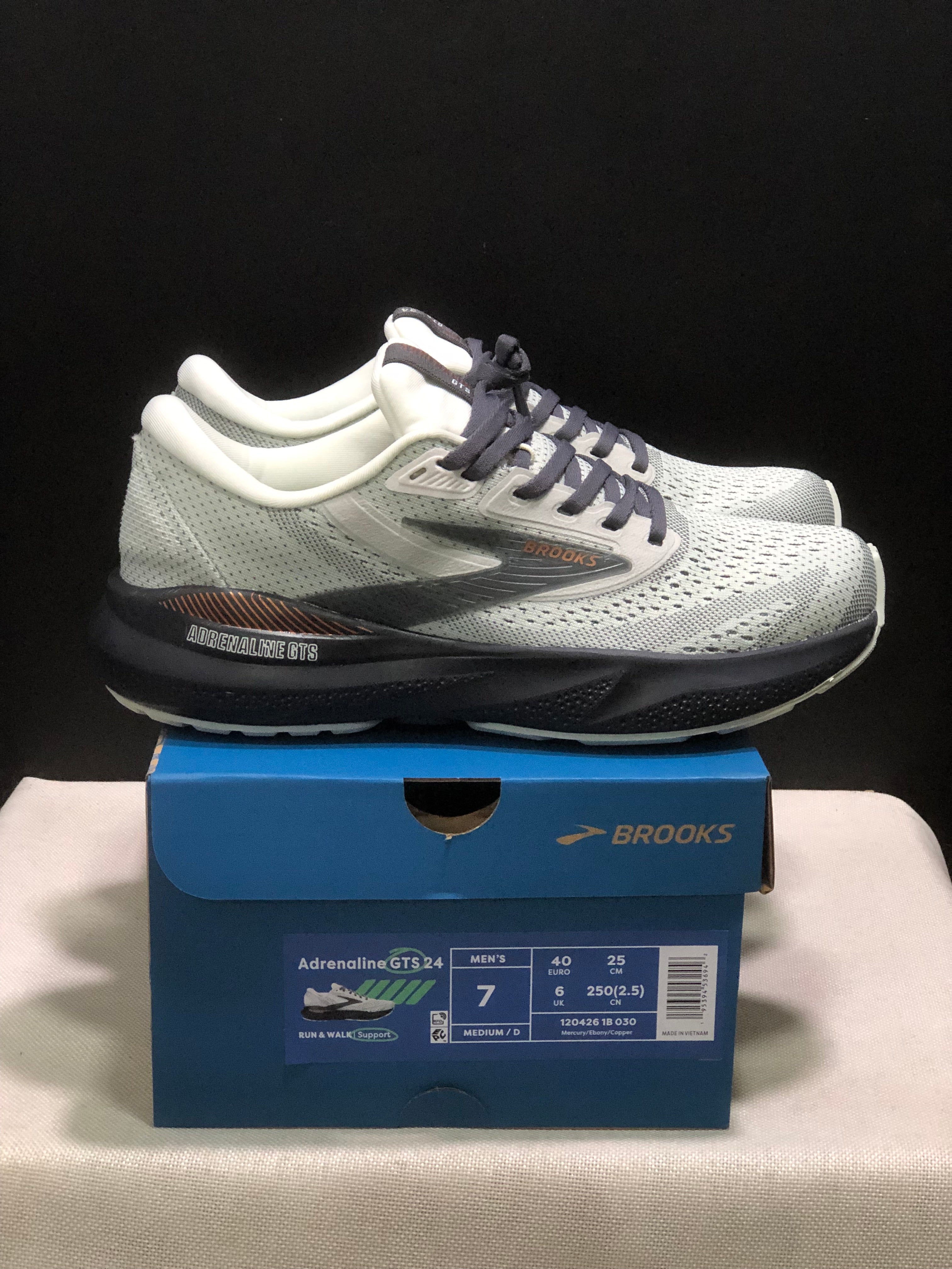 Brooks Adrenaline GTS 24 Casual Running Shoes Mercury/Ebony/Copper