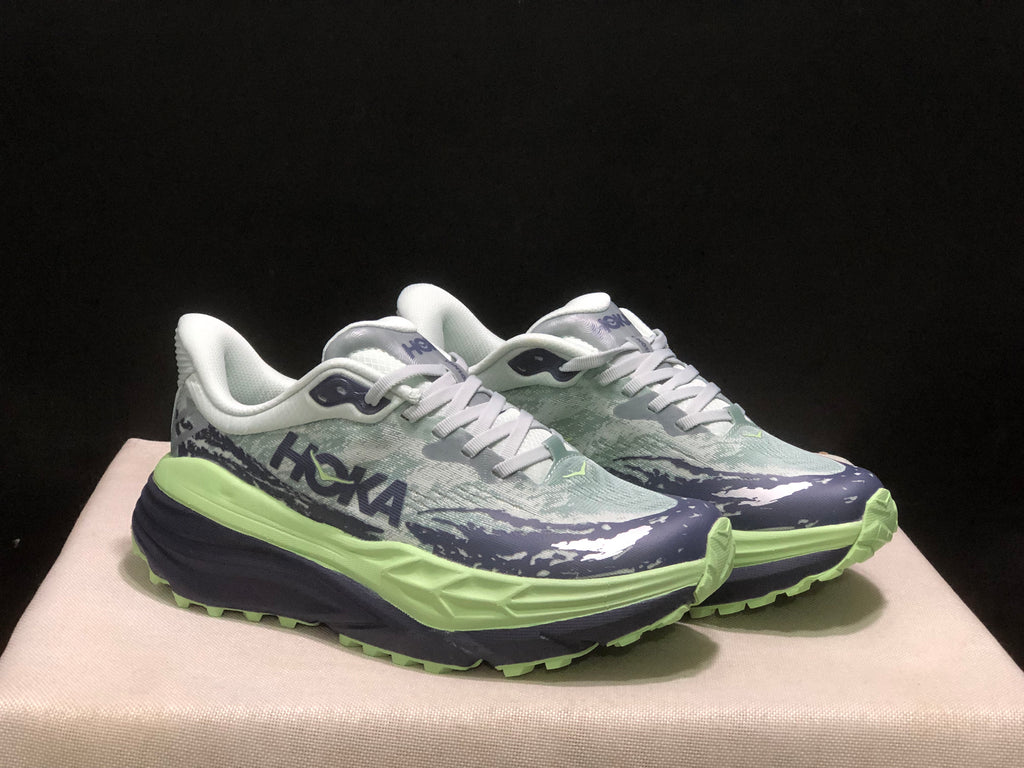 Hoka One One Stinson 7 Comfortable Anti-slip Running Shoes Camouflage/Light Green