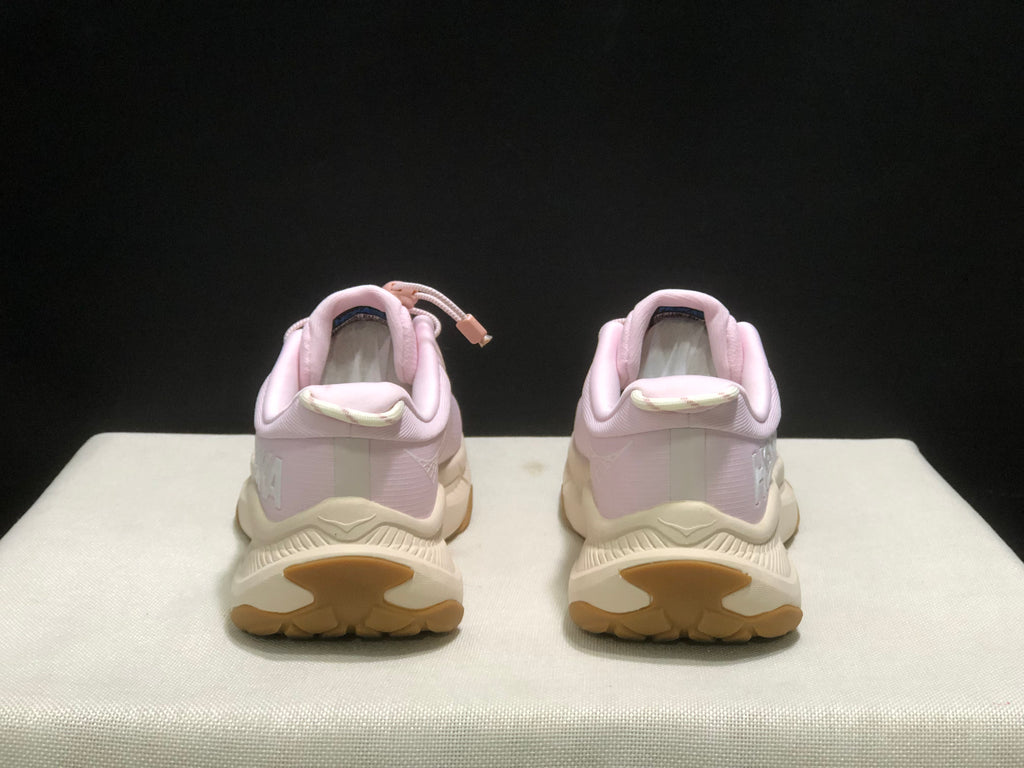 Hoka One One Transport Drawstring Low-top Running Shoes Sneakers Light Pink