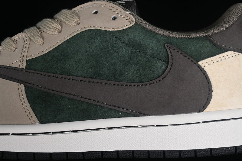 Travis Scott Nike Air Jordan 1 Low OG Khaki Brown Green Sneakers