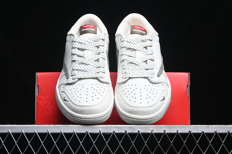 Travis Scott Fragment Design Nike Air Jordan 1 Low Supreme Balenciaga OG SP Medium Grey White Sneakers