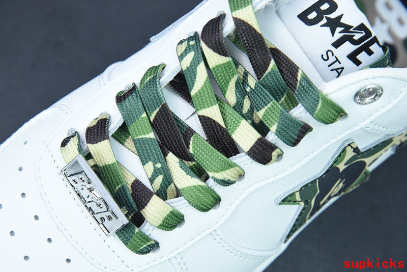 A Bathing Ape Bape Sta Low White ABC Camo Green (2021)