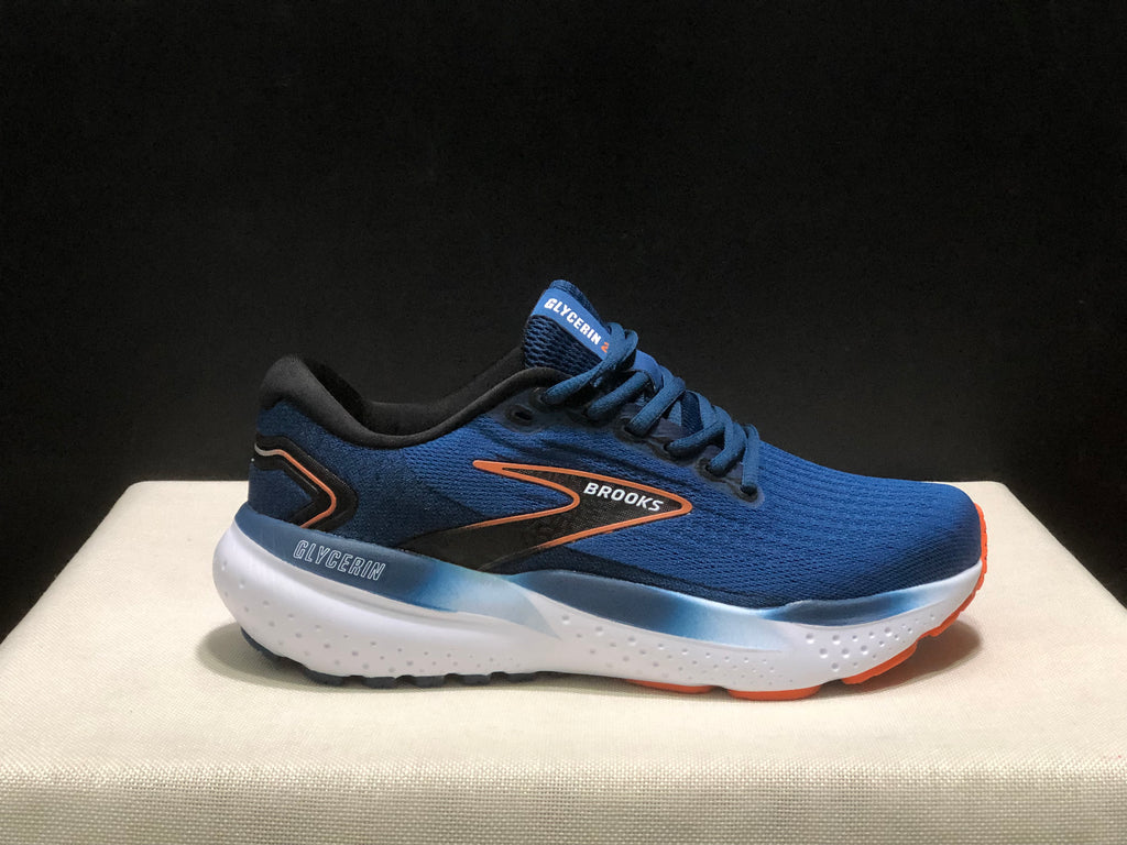Brooks Glycerin 21 Low-top Casual Running Shoes Blue/Black/Orange