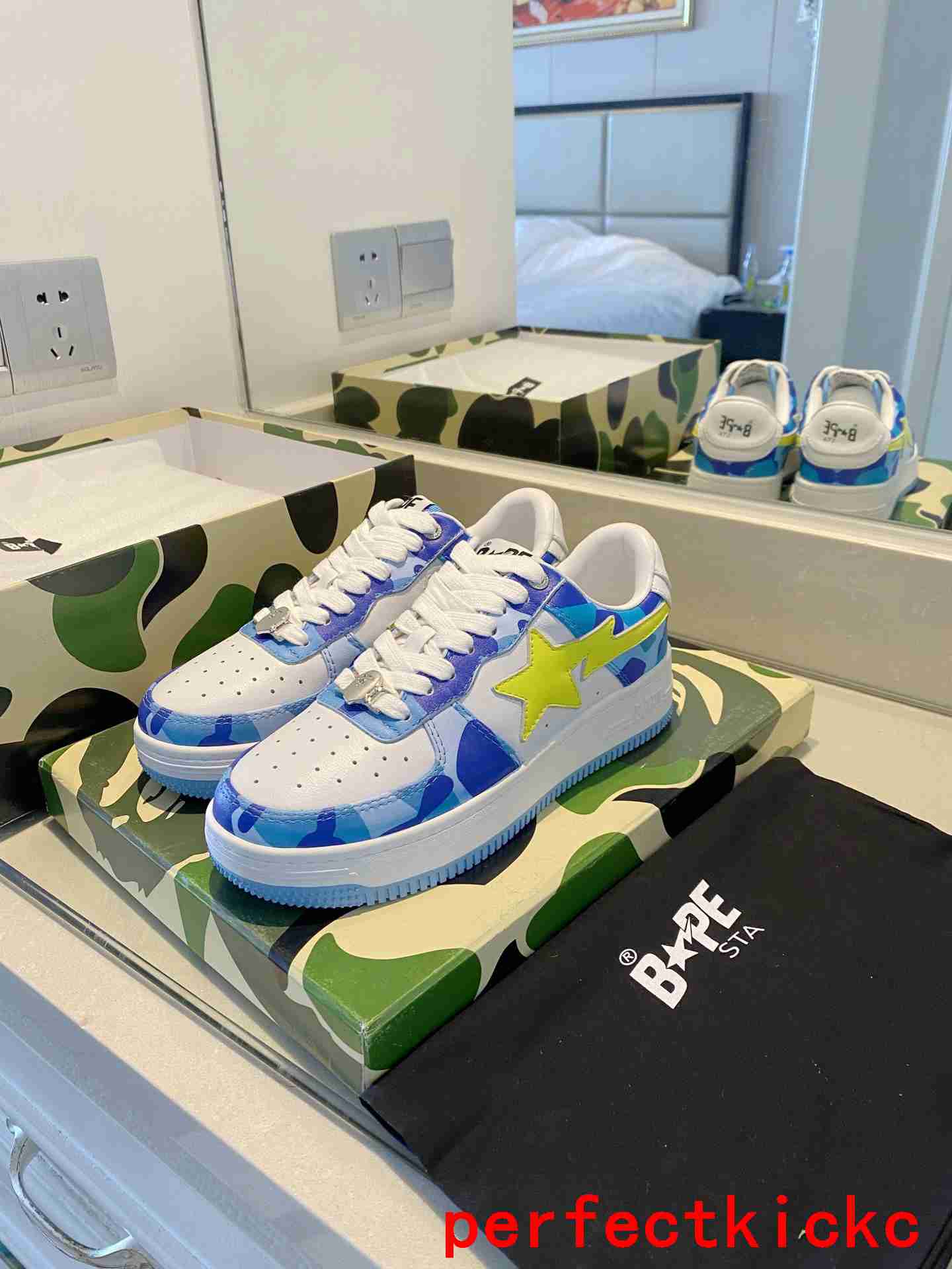 A Bathing Ape Bape Sta Low Blue Camo