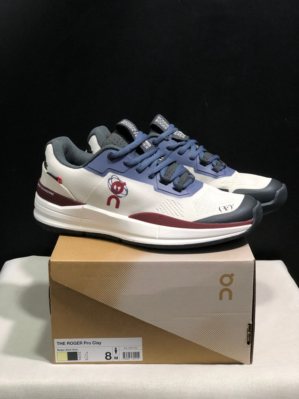 On Running The Roger Rro Durable And Breathable Tennis Shoes Beige/Dark Grey