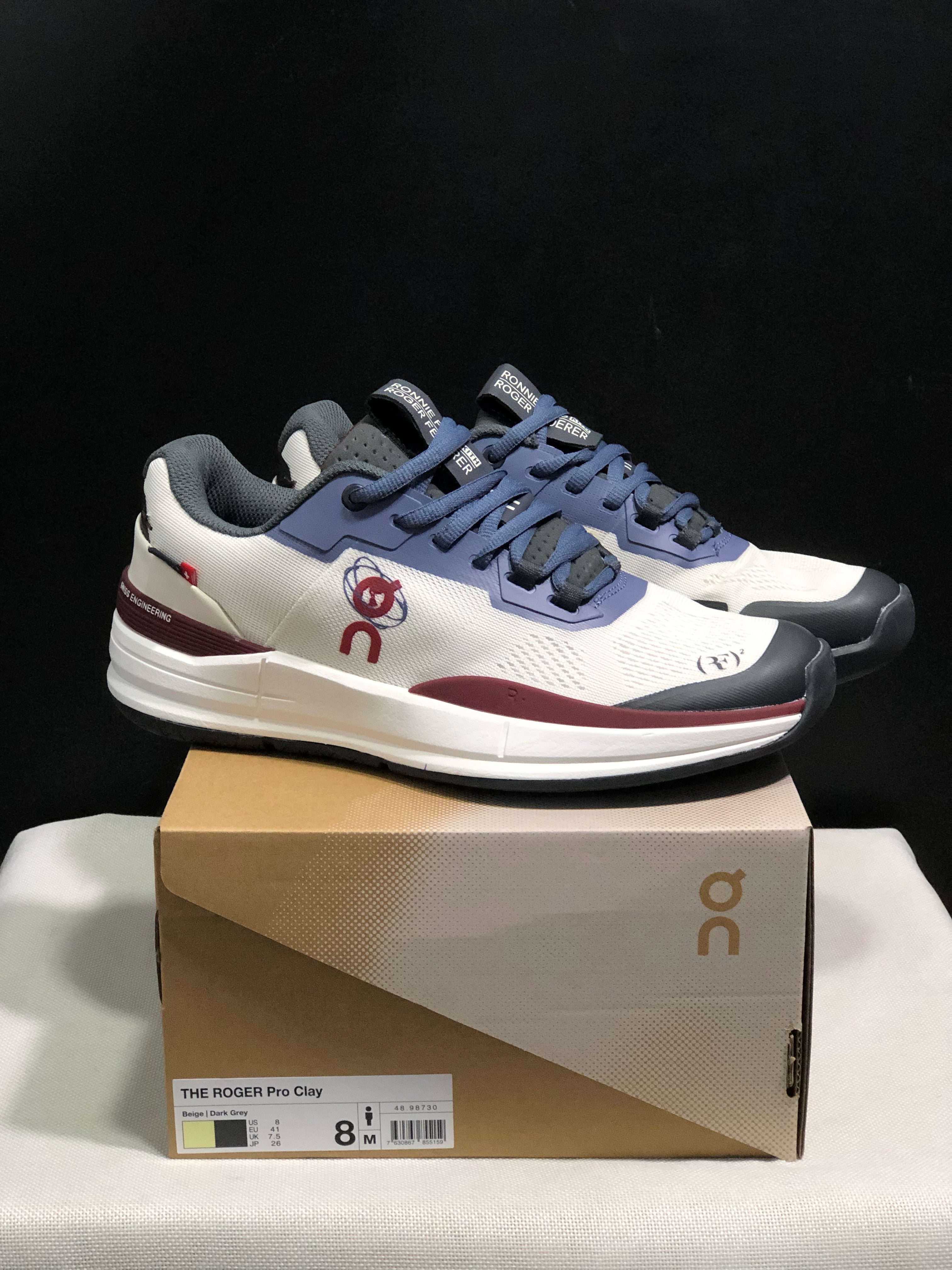 On Running The Roger Rro Durable And Breathable Tennis Shoes Beige/Dark Grey