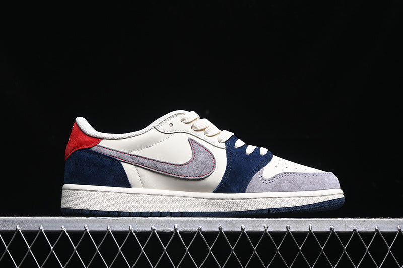 Travis Scott Fragment Design Nike Air Jordan 1 Low Gucci OG SP White Grey Red Blue Sneakers