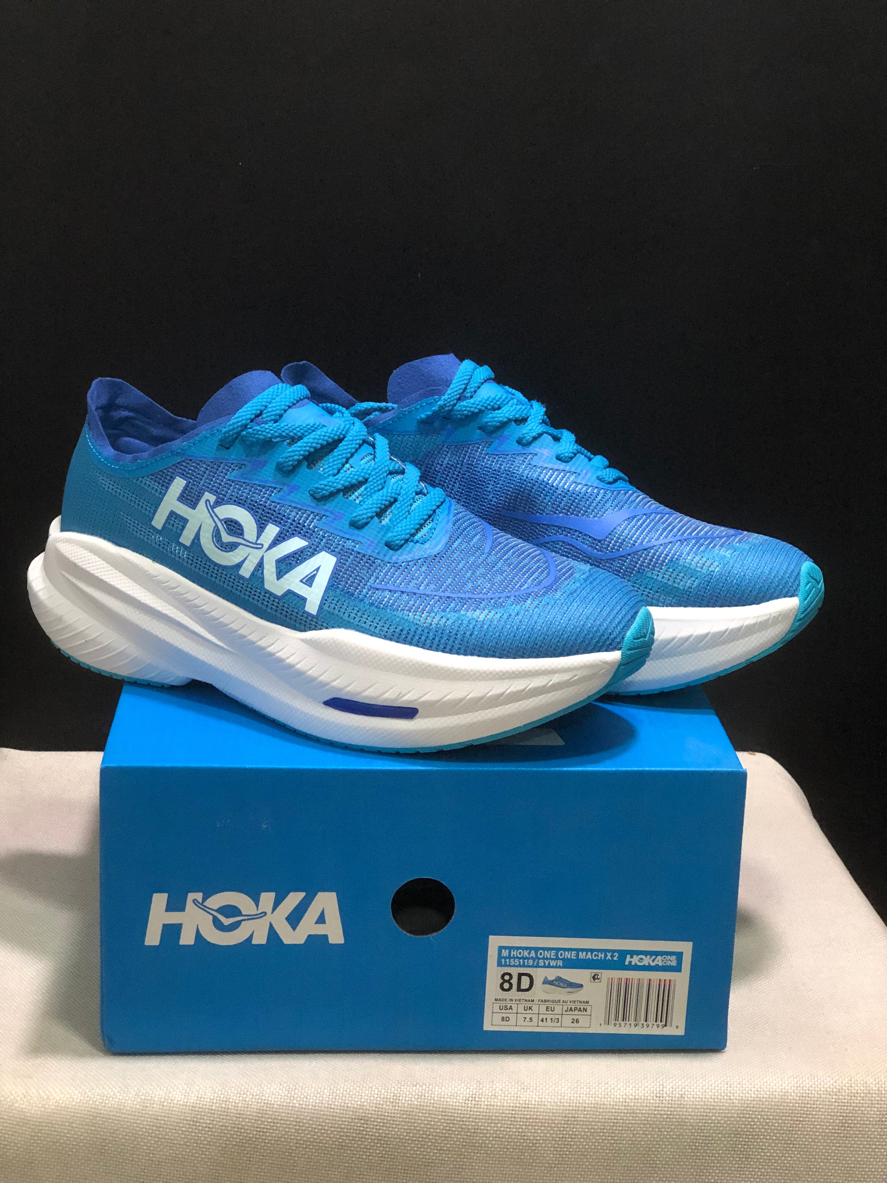 Hoka One One Mach X 2 Anti-slip Low-top Running Shoes Blue