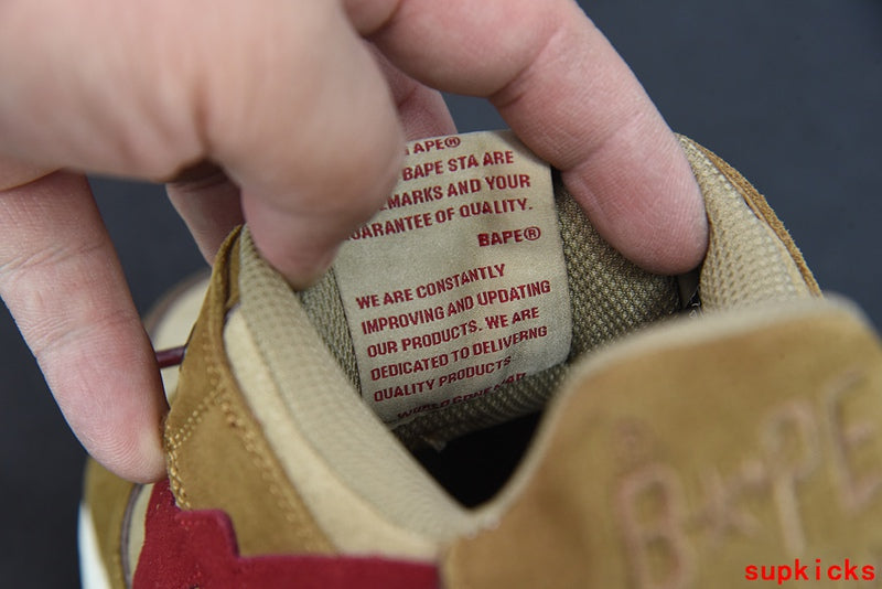 A Bathing Ape Sk8 Sta Wheat Red