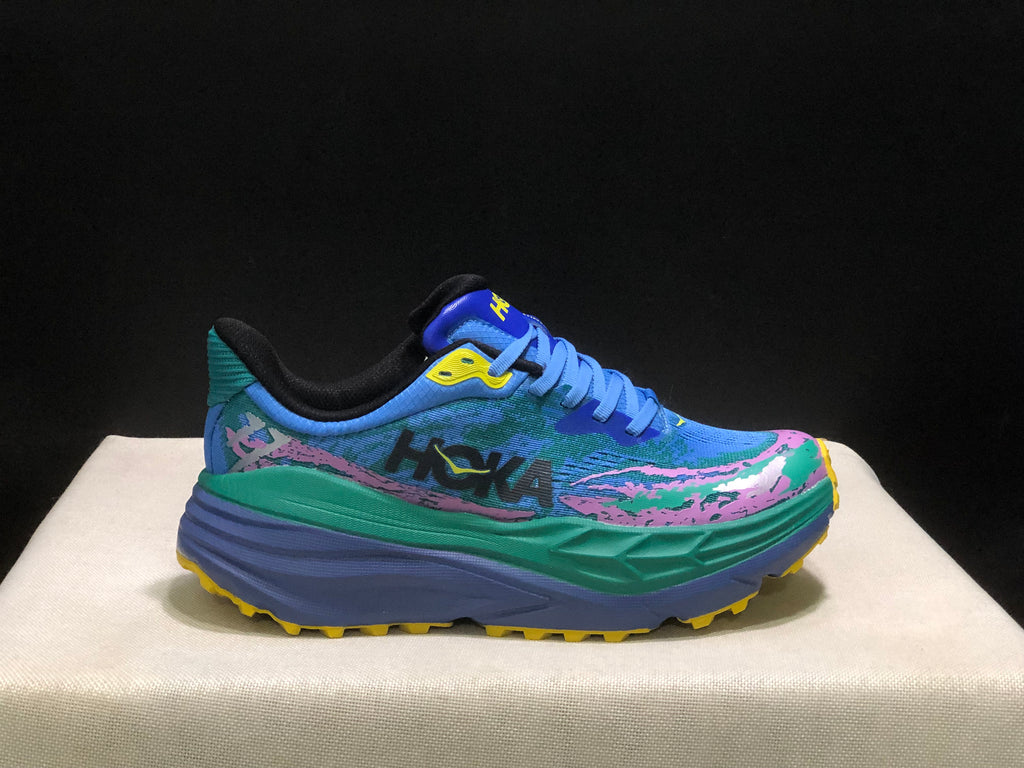 Hoka One One Stinson 7 Comfortable Anti-slip Running Shoes Blue/Camouflage/Green