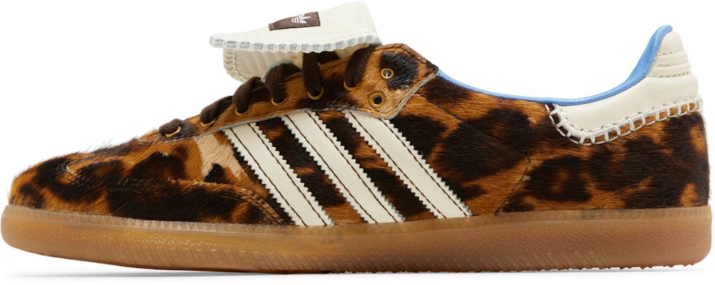 Wales Bonner Adidas Samba1 Leopard Pony Brown IE0578 Lifestyle Shoes