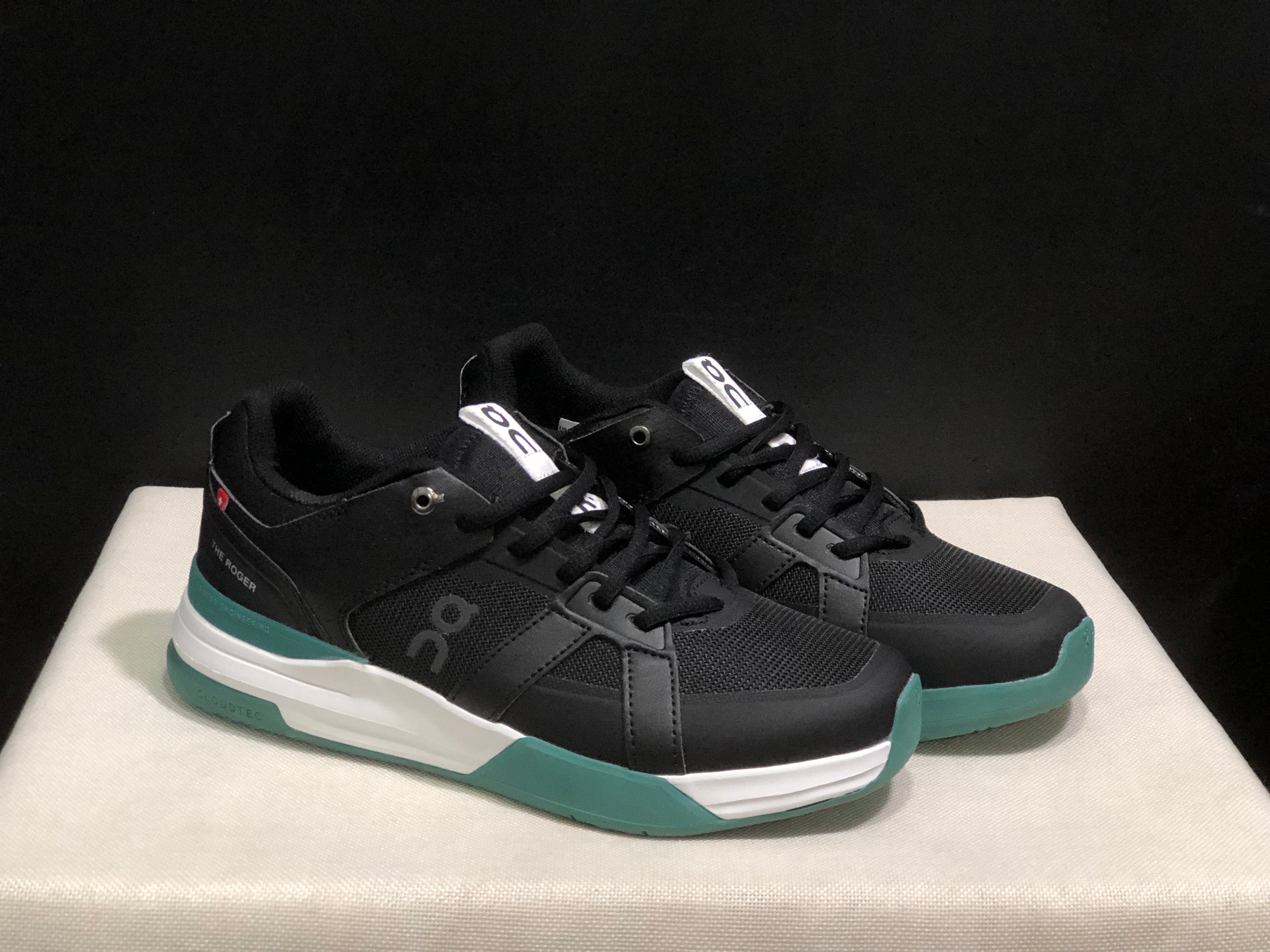 On Running The Roger Clubhouse Pro Anti-Slip Sports Shoes Black/Dark Green