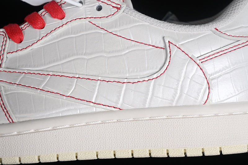 Travis Scott Nike Air Jordan 1 Low OG White Red Sneakers