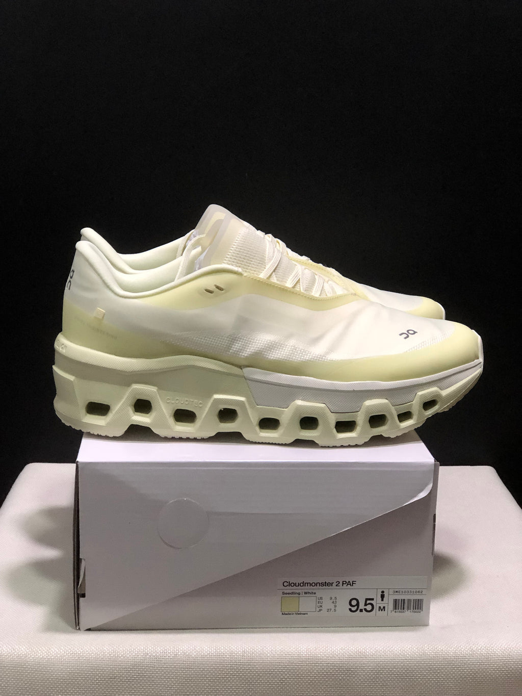 Post Archive Faction x On Running Cloudmonster 2 Sports Shoes Milky Yellow