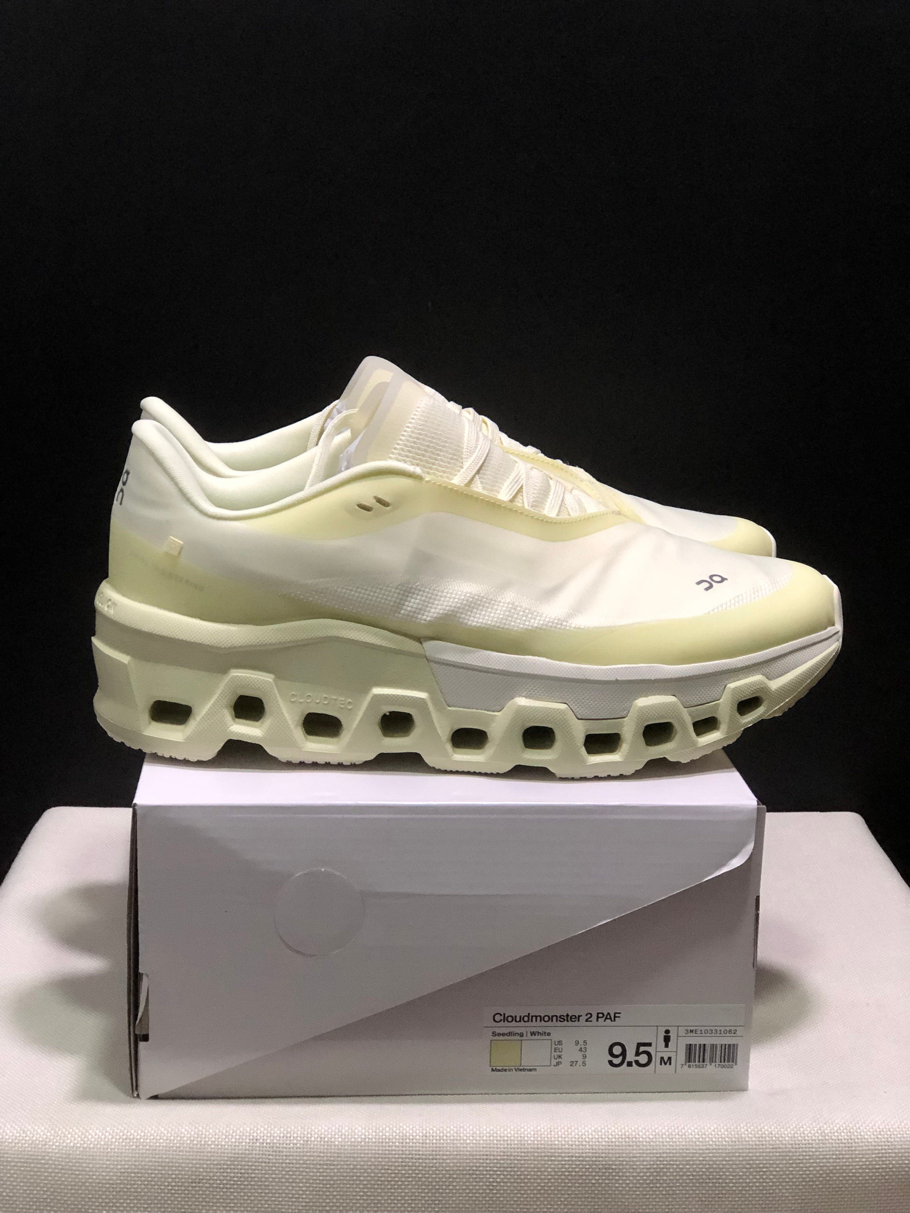 Post Archive Faction x On Running Cloudmonster 2 Sports Shoes Milky Yellow