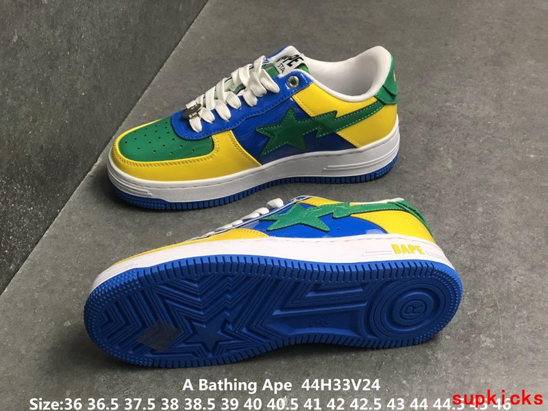 A Bathing Ape Bape Sta Low Yellow Green Blue