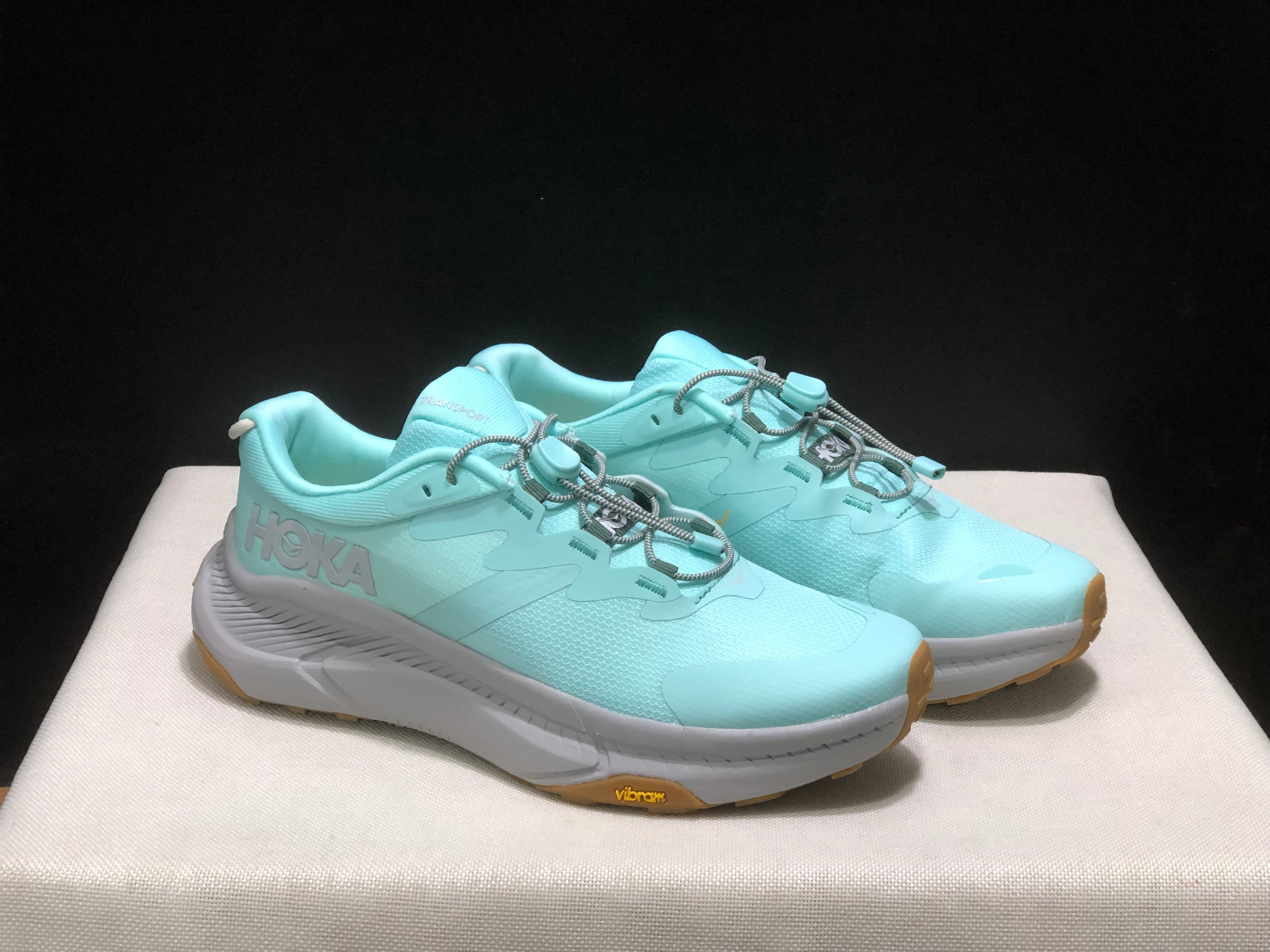 Hoka One One Transport Drawstring Low-top Running Shoes Sneakers Blue