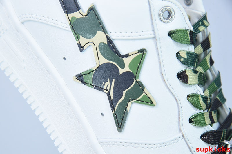 A Bathing Ape Bape Sta Low White ABC Camo Green (2021)