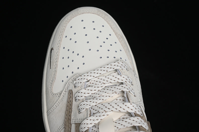 Travis Scott Fragment Design Nike Air Jordan 1 Low OG SP Light Brown Sole White Sneakers