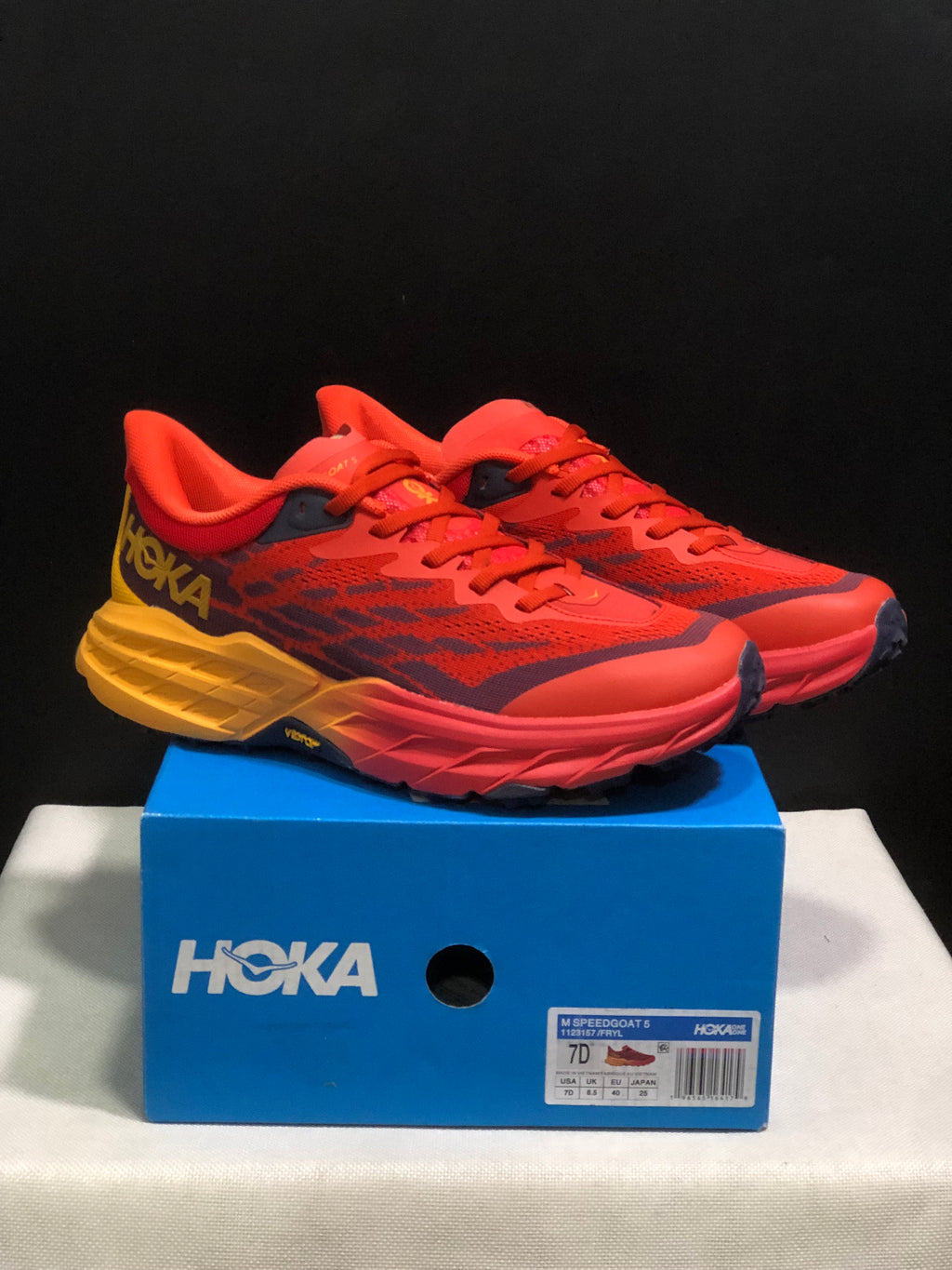 Hoka One One Speedgoat 5 Trail Running Shoes Sneakers Red