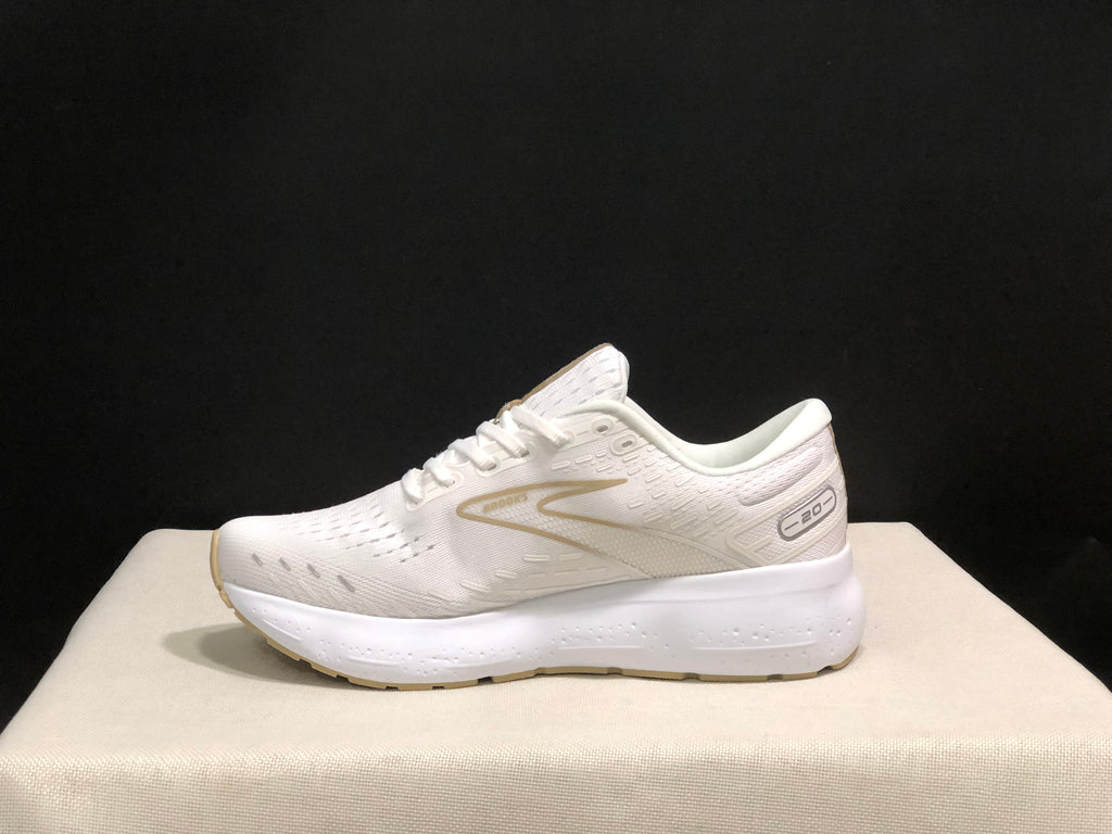 Brooks Glycerin GTS 20 Shock-absorbing Wear-resistant Running Shoes White