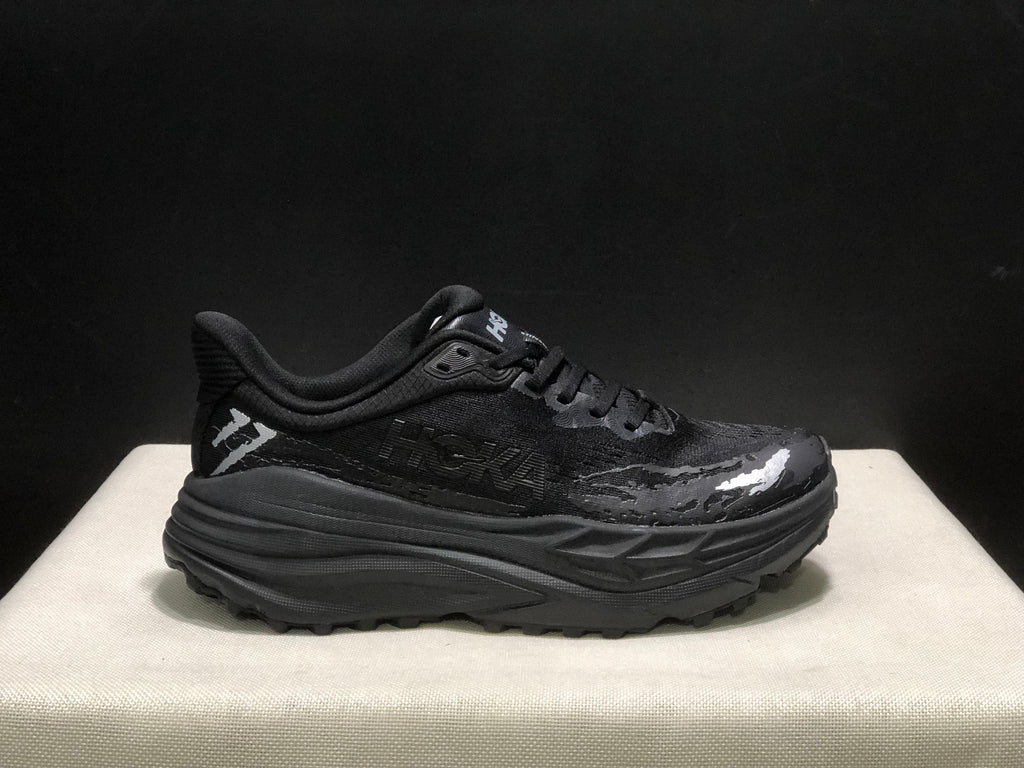 Hoka One One Stinson 7 Comfortable Anti-slip Outdoor Running Shoes Sneakers Black