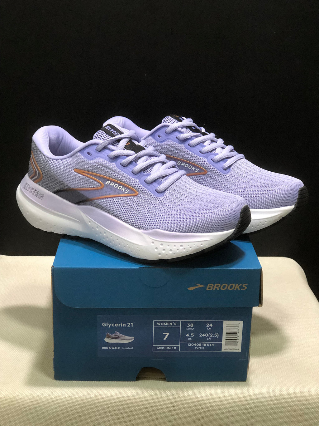 Brooks Glycerin 21 Low-top Casual Running Shoes Purple