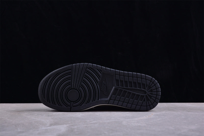 Travis Scott Nike Air Jordan1 Low OG SP White Label Olive Green Black Sneakers