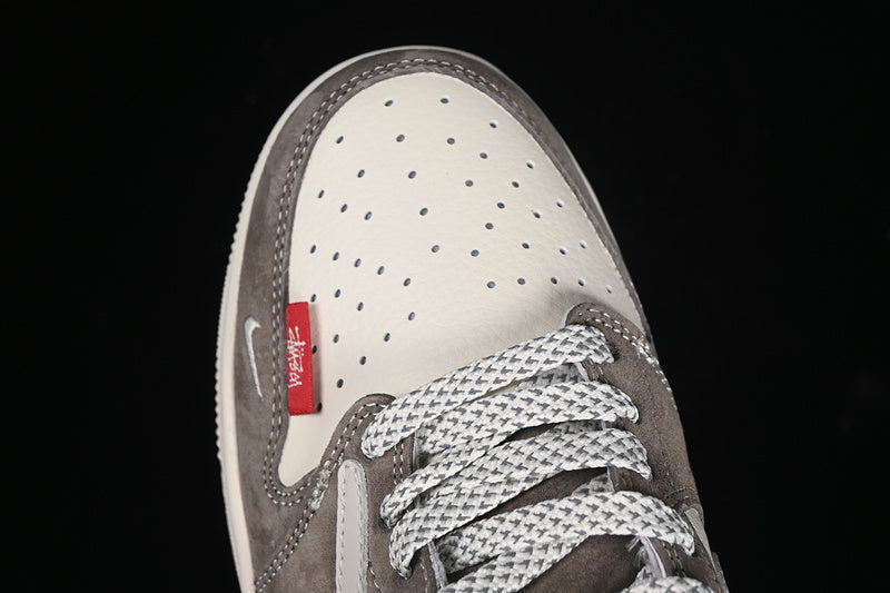 Travis Scott Fragment Design Nike Air Jordan 1 Low OG SP Light Brown White Sneakers