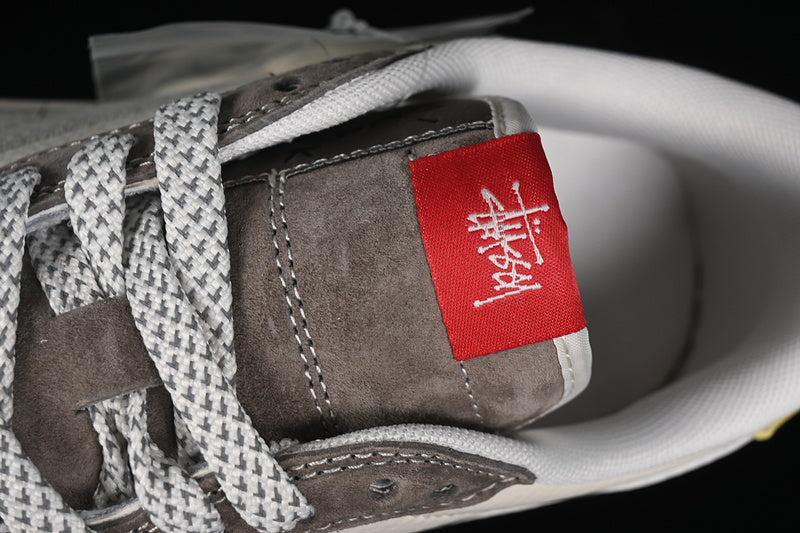 Travis Scott Fragment Design Nike Air Jordan 1 Low OG SP Light Brown White Sneakers