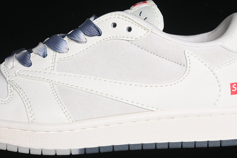 Travis Scott Fragment Design Nike Air Jordan 1 Low Supreme OG SP Off White Grey Sneakers