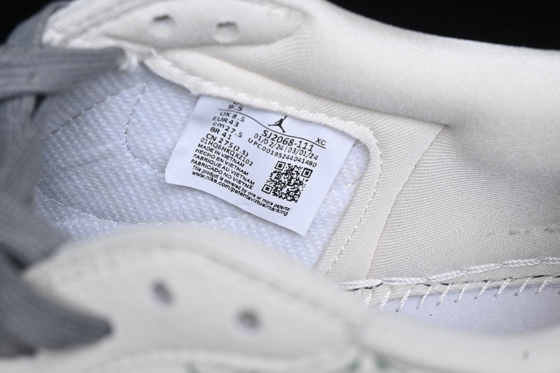 Travis Scott Fragment Design Nike Air Jordan 1 Low Gloomy Bear OG SP Grey White Sneakers