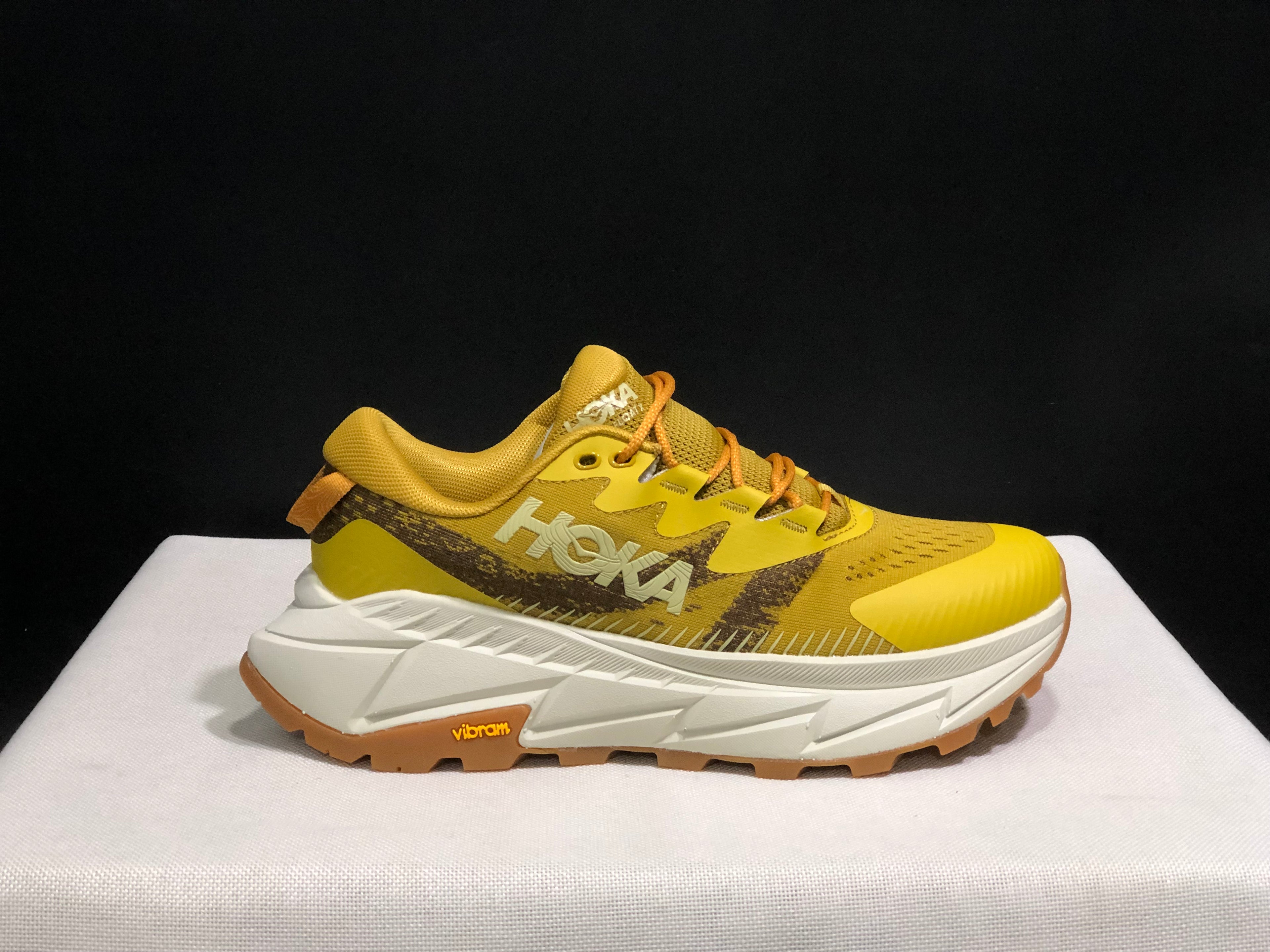 Hoka One One Skyline Float X Outdoor Running Shoes Sneakers Yellow