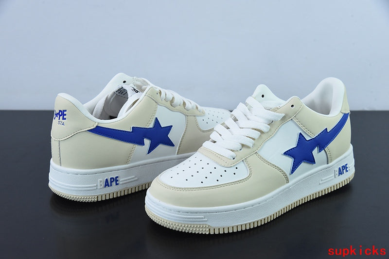 A Bathing Ape1 Bape Sta Low Cream Blue