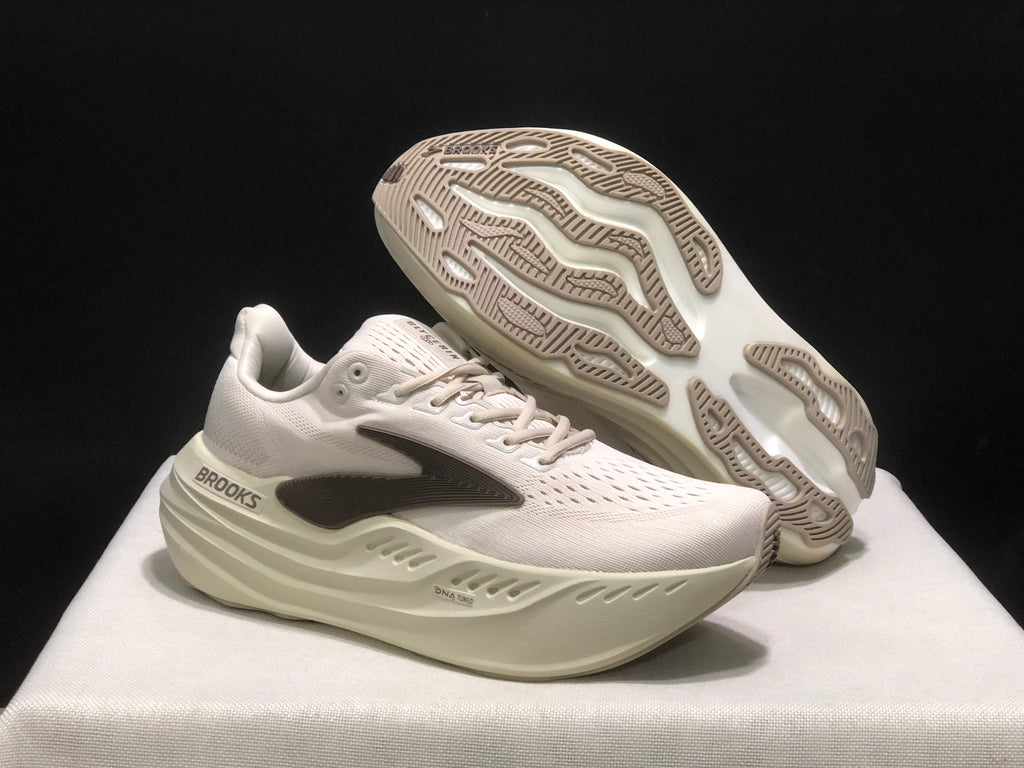 Brooks Glycerin Max Comfortable Low-top Running Shoes Apricot White