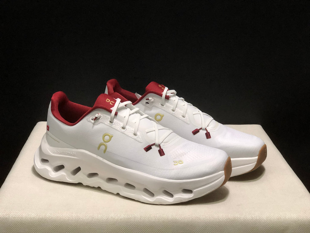 On Running Cloudtilt Shock Absorption Casual Running Shoes Pearl/Ivory/Red