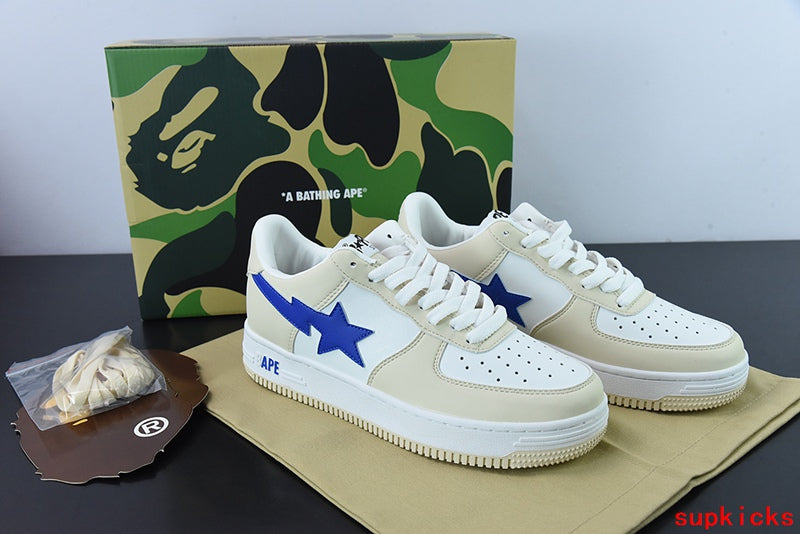 A Bathing Ape Bape Sta Low Cream Blue