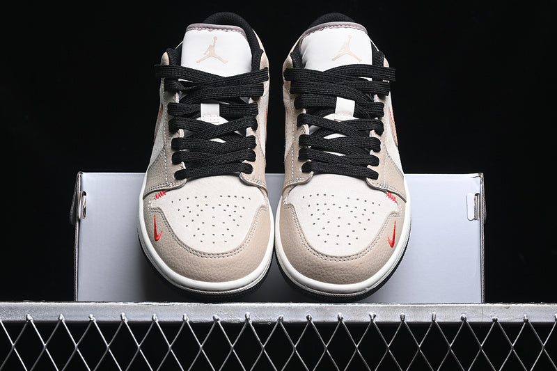 Travis Scott Fragment Design Nike Air Jordan 1 Low The North Face Black White Khaki Sneakers