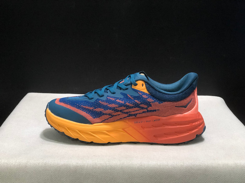 Hoka One One Speedgoat 5 Blue/Orange Trail Running Shoes Sneakers