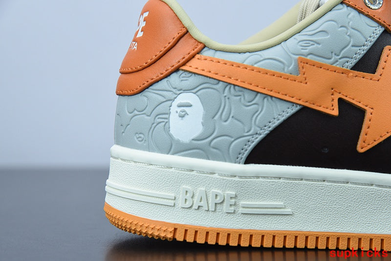 A Bathing Ape Bape Sta Low Grey Orange