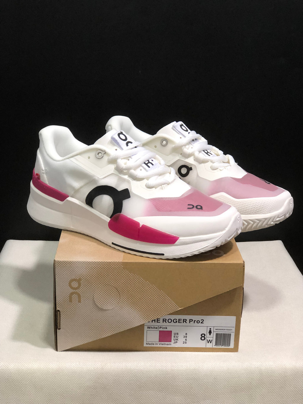 On Running The Roger Pro 2 Breathable Mesh Training Running Shoes White/Rose Red