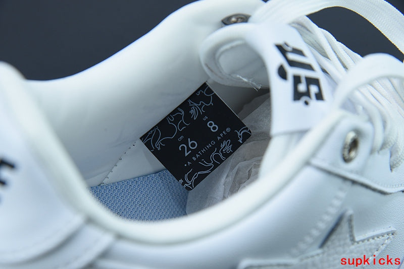 A Bathing Ape Bape Sta Low White SN Embroidery