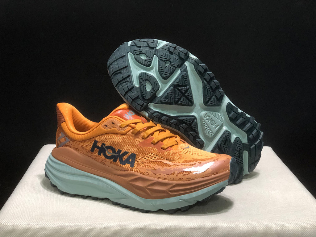 Hoka One One Stinson 7 Comfortable Anti-slip Outdoor Running Shoes Sneakers Orange
